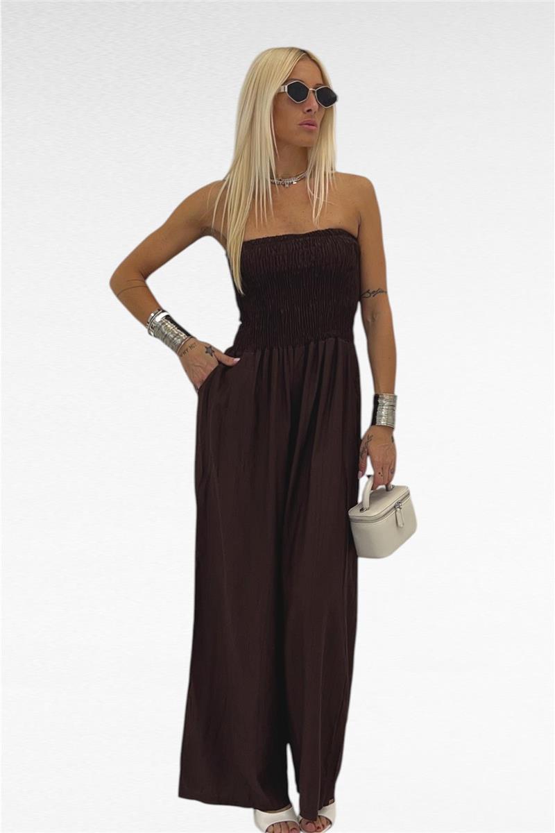 jumpsuit con fascia elasticizzata  brown